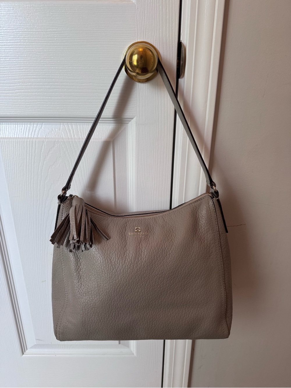 Kate Spade Pebbled Leather purse with Tassell